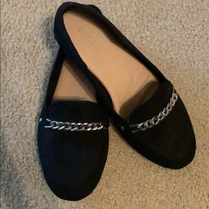 Black suede torrid loafers